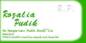 rozalia pudik business card